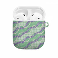 Pastel Green Hawaii Palaka Honohono Pikake AirPods Case Hawaiian Orchid Lei Polynesian Pattern LT14 Pastel Green - Polynesian Pride