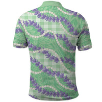 Pastel Green Hawaii Palaka Honohono Pikake Polo Shirt Hawaiian Orchid Lei Polynesian Pattern LT14 - Polynesian Pride