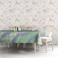 Pastel Green Hawaii Palaka Honohono Pikake Tablecloth Hawaiian Orchid Lei Polynesian Pattern - Polynesian Pride