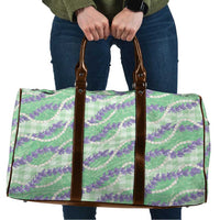 Pastel Green Hawaii Palaka Honohono Pikake Travel Bag Hawaiian Orchid Lei Polynesian Pattern - Polynesian Pride
