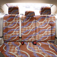 Orange Hawaii Palaka Honohono Pikake Back Car Seat Cover Hawaiian Orchid Lei Polynesian Pattern - Polynesian Pride