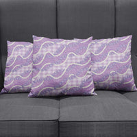 Purple Hawaii Palaka Honohono Pikake Pillow Cover Hawaiian Orchid Lei Polynesian Pattern - Polynesian Pride