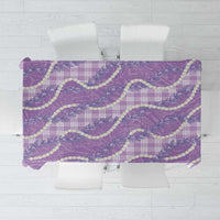 Purple Hawaii Palaka Honohono Pikake Tablecloth Hawaiian Orchid Lei Polynesian Pattern - Polynesian Pride
