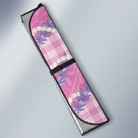 Pink Hawaii Palaka Honohono Pikake Auto Sun Shade Hawaiian Orchid Lei Polynesian Pattern - Polynesian Pride