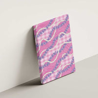 Pink Hawaii Palaka Honohono Pikake Canvas Wall Art Hawaiian Orchid Lei Polynesian Pattern - Polynesian Pride