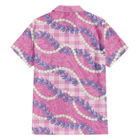 Pink Hawaii Palaka Honohono Pikake Family Matching Mermaid Dress and Hawaiian Shirt Hawaiian Orchid Lei Polynesian Pattern - Polynesian Pride