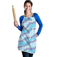 Blue Hawaii Palaka Honohono Pikake Apron Hawaiian Orchid Lei Polynesian Pattern - Polynesian Pride