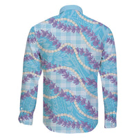 Blue Hawaii Palaka Honohono Pikake Family Matching Mermaid Dress and Hawaiian Shirt Hawaiian Orchid Lei Polynesian Pattern - Polynesian Pride