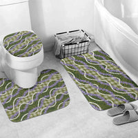 Green Hawaii Palaka Honohono Pikake Bathroom Set Hawaiian Orchid Lei Polynesian Pattern - Polynesian Pride