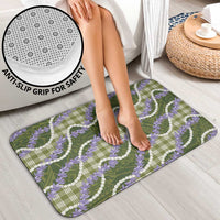 Green Hawaii Palaka Honohono Pikake Bathroom Set Hawaiian Orchid Lei Polynesian Pattern - Polynesian Pride