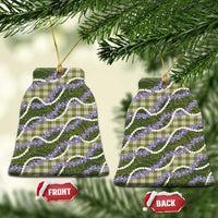 Green Hawaii Palaka Honohono Pikake Ceramic Ornament Hawaiian Orchid Lei Polynesian Pattern - Polynesian Pride