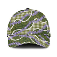 Green Hawaii Palaka Honohono Pikake Classic Cap Hawaiian Orchid Lei Polynesian Pattern - Polynesian Pride