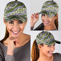 Green Hawaii Palaka Honohono Pikake Classic Cap Hawaiian Orchid Lei Polynesian Pattern - Polynesian Pride