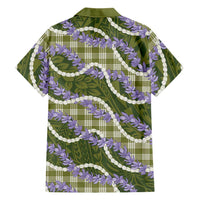 Green Hawaii Palaka Honohono Pikake Family Matching Tank Maxi Dress and Hawaiian Shirt Hawaiian Orchid Lei Polynesian Pattern - Polynesian Pride