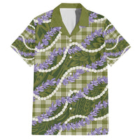 Green Hawaii Palaka Honohono Pikake Hawaiian Shirt Hawaiian Orchid Lei Polynesian Pattern LT14 Green - Polynesian Pride