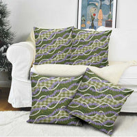 Green Hawaii Palaka Honohono Pikake Pillow Cover Hawaiian Orchid Lei Polynesian Pattern - Polynesian Pride