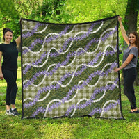 Green Hawaii Palaka Honohono Pikake Quilt Hawaiian Orchid Lei Polynesian Pattern - Polynesian Pride