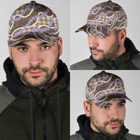 Brown Hawaii Palaka Honohono Pikake Classic Cap Hawaiian Orchid Lei Polynesian Pattern - Polynesian Pride