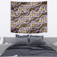 Brown Hawaii Palaka Honohono Pikake Tapestry Hawaiian Orchid Lei Polynesian Pattern - Polynesian Pride