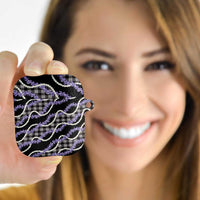 Black Hawaii Palaka Honohono Pikake AirPods Case Hawaiian Orchid Lei Polynesian Pattern LT14 - Polynesian Pride