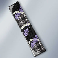 Black Hawaii Palaka Honohono Pikake Auto Sun Shade Hawaiian Orchid Lei Polynesian Pattern - Polynesian Pride