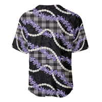 Black Hawaii Palaka Honohono Pikake Baseball Jersey Hawaiian Orchid Lei Polynesian Pattern LT14 - Polynesian Pride