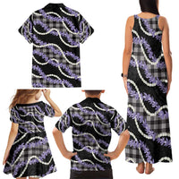 Black Hawaii Palaka Honohono Pikake Family Matching Tank Maxi Dress and Hawaiian Shirt Hawaiian Orchid Lei Polynesian Pattern - Polynesian Pride