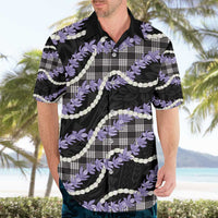 Black Hawaii Palaka Honohono Pikake Hawaiian Shirt Hawaiian Orchid Lei Polynesian Pattern - Polynesian Pride