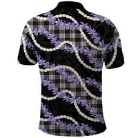 Black Hawaii Palaka Honohono Pikake Polo Shirt Hawaiian Orchid Lei Polynesian Pattern LT14 - Polynesian Pride