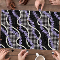 Black Hawaii Palaka Honohono Pikake Puzzle Hawaiian Orchid Lei Polynesian Pattern - Polynesian Pride