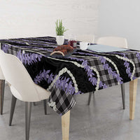 Black Hawaii Palaka Honohono Pikake Tablecloth Hawaiian Orchid Lei Polynesian Pattern - Polynesian Pride