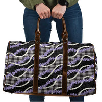 Black Hawaii Palaka Honohono Pikake Travel Bag Hawaiian Orchid Lei Polynesian Pattern - Polynesian Pride