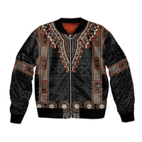 Bula Fiji Dashiki Vintage Fijian Masi Tapa Pattern Bomber Jacket LT14 Unisex Brown - Polynesian Pride