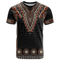 Bula Fiji Dashiki Vintage Fijian Masi Tapa Pattern T Shirt LT14 Brown - Polynesian Pride