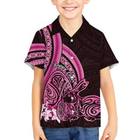 Pink Polynesia Easter Day Hawaiian Shirt Eggs With Bunny Polynesian Pattern LT14 - Polynesian Pride