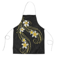 Polynesia Tattoo With Plumeria Apron Elegant Vibes LT14 Black - Polynesian Pride