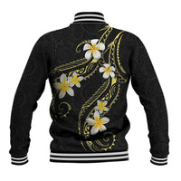Polynesia Tattoo With Plumeria Baseball Jacket Elegant Vibes LT14 - Polynesian Pride