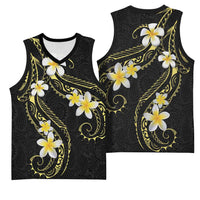 Polynesia Tattoo With Plumeria Basketball Jersey Elegant Vibes LT14 - Polynesian Pride