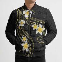 Polynesia Tattoo With Plumeria Bomber Puffer Jacket Elegant Vibes