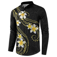 Polynesia Tattoo With Plumeria Button Sweatshirt Elegant Vibes LT14 - Polynesian Pride