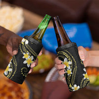 Polynesia Tattoo With Plumeria 4 in 1 Can Cooler Tumbler Elegant Vibes