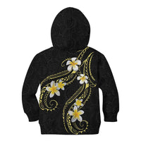 Polynesia Tattoo With Plumeria Kid Hoodie Elegant Vibes LT14 - Polynesian Pride