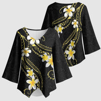 Polynesia Tattoo With Plumeria Kimono Sleeve Blouse Elegant Vibes LT14 - Polynesian Pride
