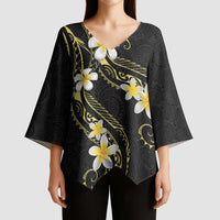 Polynesia Tattoo With Plumeria Kimono Sleeve Blouse Elegant Vibes LT14 - Polynesian Pride