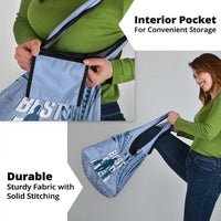 Tonga Father's Day Grocery Bag Best Dad Ever Tongan Ngatu Pattern - Blue