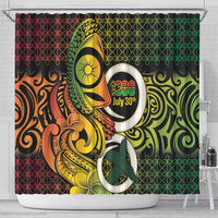 Vanuatu 1980 Shower Curtain Ni-Van Tamtam Sand Drawing Pattern LT14 - Polynesian Pride