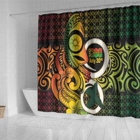 Vanuatu 1980 Shower Curtain Ni-Van Tamtam Sand Drawing Pattern LT14 - Polynesian Pride