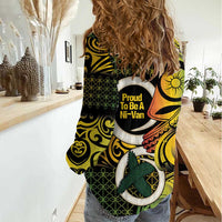 Vanuatu 1980 Women Casual Shirt Ni-Van Tamtam Sand Drawing Pattern LT14 - Polynesian Pride