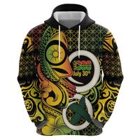 Vanuatu 1980 Zip Hoodie Ni-Van Tamtam Sand Drawing Pattern
