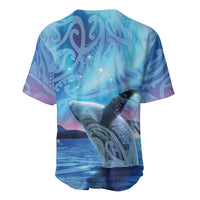 New Zealand Matariki Humpback Whale Baseball Jersey Paikea Maori New Year Blue Galaxy